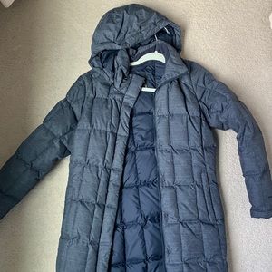 North Face Women’s down quilted parka.